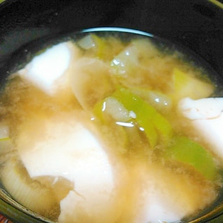 豆腐&下仁田ネギ味噌汁